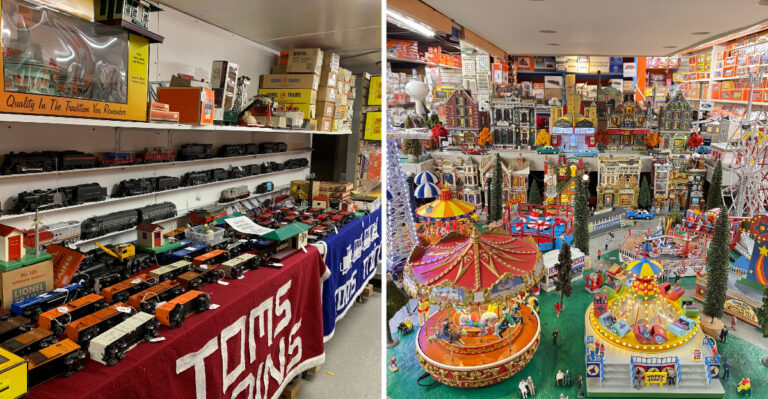 The Old-School New York Hobby Shop Where Model Trains Run On A 7-By-16-Foot Layout