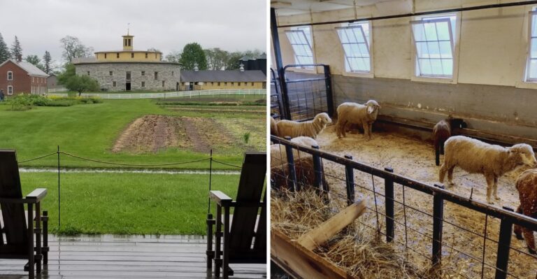 This Massachusetts Village Has Historic Workshops, Farm Animals, And A Famous Round Barn