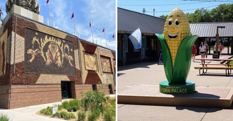 This South Dakota Palace Gets Covered In Brand-New Corn Murals Almost Every Year