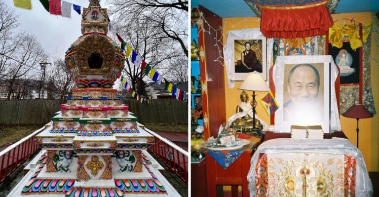 This Massachusetts Tibetan Buddhist Center Has A Golden Shrine Room Most People Never Expect
