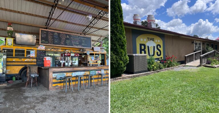 This Tennessee Restaurant Serves Burgers And Pizza From A Converted Rafting Bus