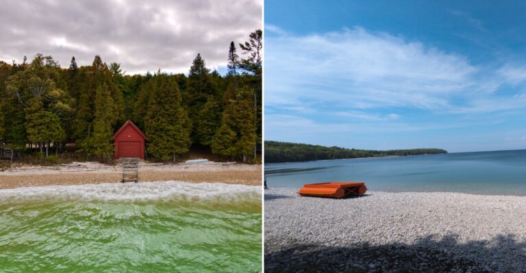 Wisconsin Is Home To A Stunning Beach With Clear Water And White Stones That Look Almost Tropical