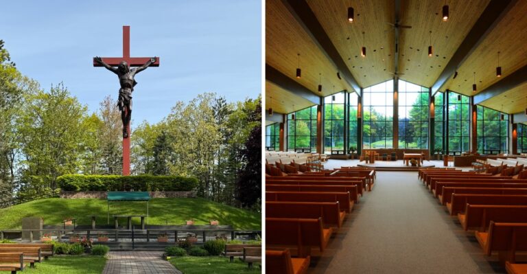 This 55-Foot Michigan Crucifix Draws Visitors To One Of The State’s Most Remarkable Religious Landmarks