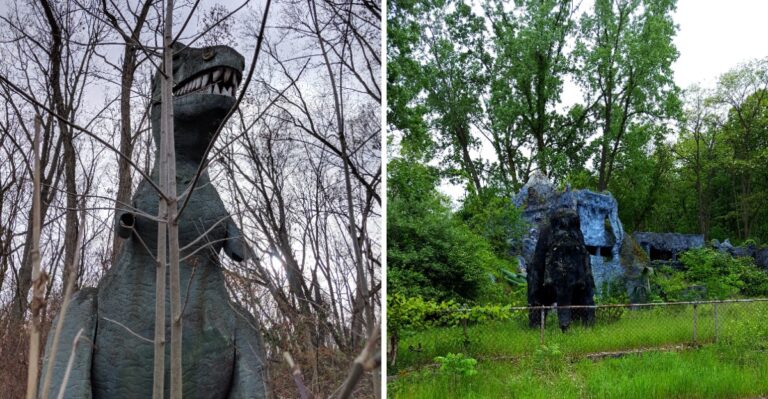 This Abandoned Michigan Dinosaur Park Still Stands Along A Quiet Highway