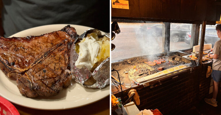The Old Mississippi Roadside Steakhouse Grilling Steaks Over Charcoal Since The 1960s
