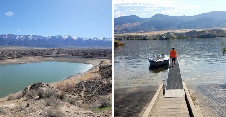 This Nevada Reservoir Was Built To Turn The Desert Green, Now Low Water Reveals Its Ice Age Past