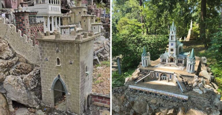 A Monk Built The World’s Famous Landmarks In Miniature In This Alabama Garden Using Marbles, Seashells, And Cold Cream Jars