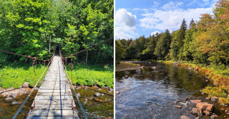 The 6-Mile Adirondack Hike In New York That Crosses A Suspension Bridge Into Forgotten Ruins