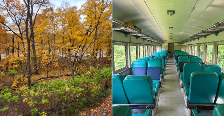 Wisconsin’s Fall Colors Look Completely Different Through The Windows Of This Vintage Train