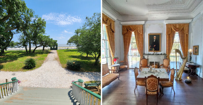 This Old Beachfront House In Biloxi Survived Katrina, And Its Rose Garden And Mossy Oaks Make An Easy Fall Stroll