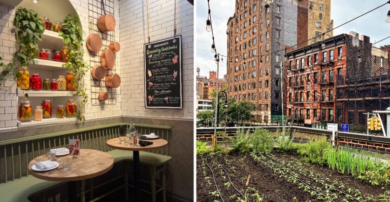 A Rooftop Garden Surprises First-Time Guests At This Italian Spot In New York