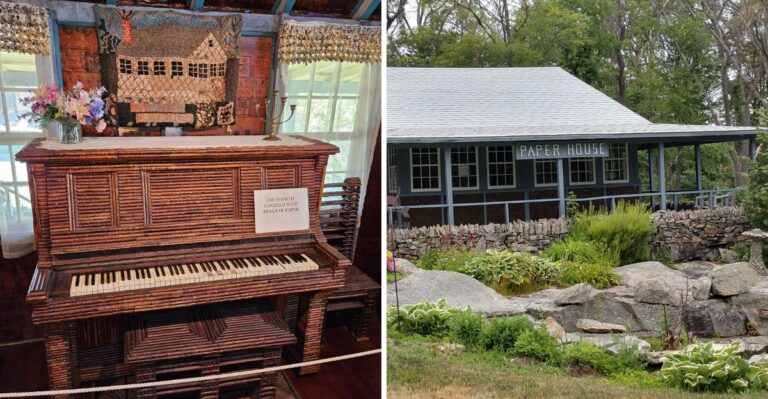 This Massachusetts House Was Built From 100,000 Newspapers, And You Can Still Read The Old Headlines On The Walls