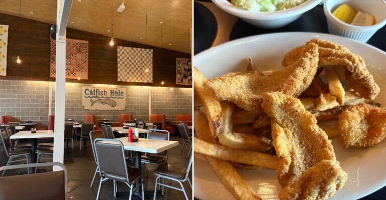 This Arkansas Seafood Joint Stacks Crispy Catfish On The Table That Locals Love
