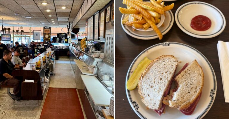 This California Deli Serves Heaping Pastrami Sandwiches On The Table That Locals Love