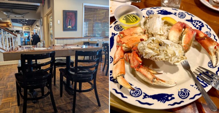 While Other Seafood Spots Serve Standard Plates, This Delaware Restaurant Stacks Crab Legs On The Table