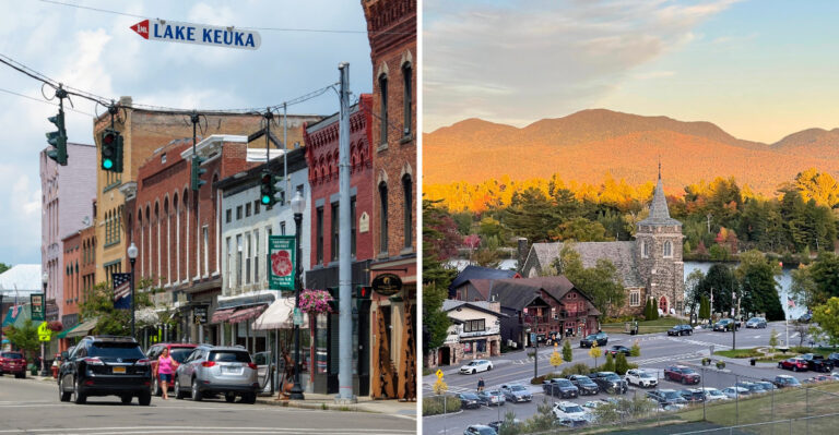 The 8 Small New York Lake Towns With Main Streets That Still Feel Like The 1950s