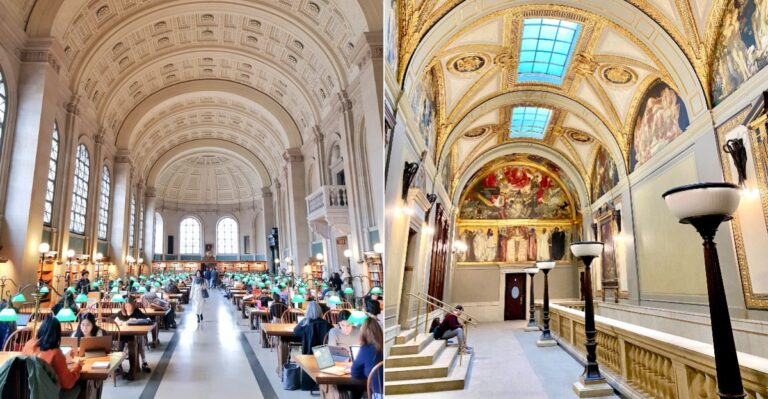 This Massachusetts Library From 1895 Has Stunning Sargent Murals And A 218-Foot Reading Room